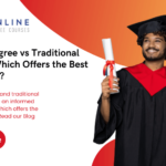 Choosing between a traditional degree and an online degree program.