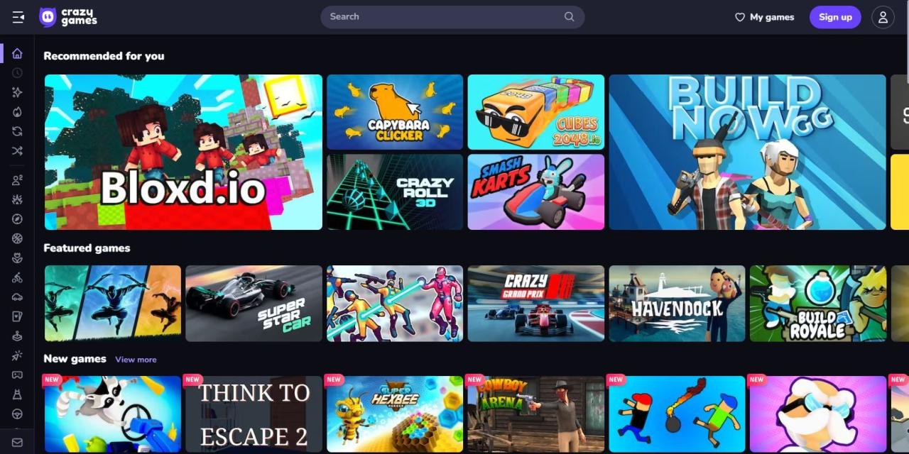 Website Games Gaming websites