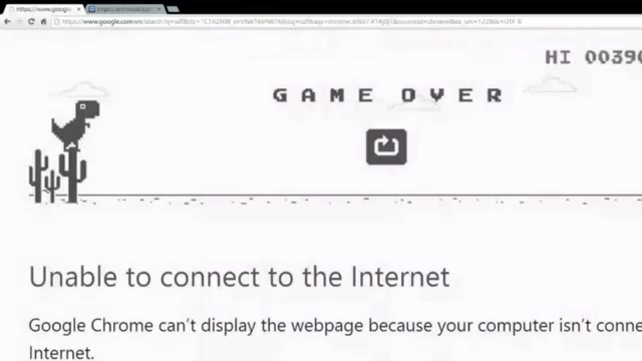 No internet Connection game Dinosaur - YouTube